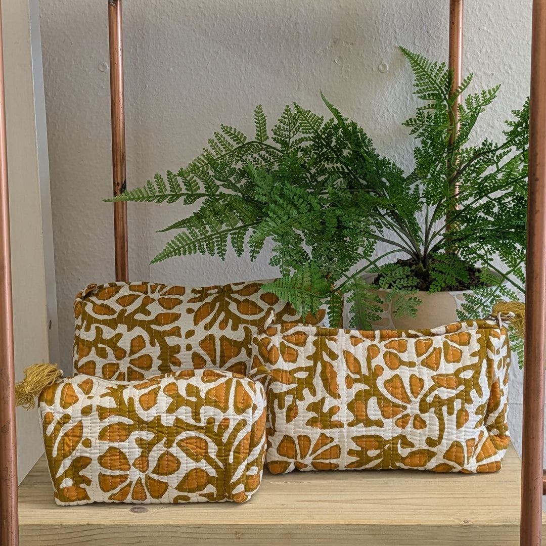 Gold Vine Make-Up Bags