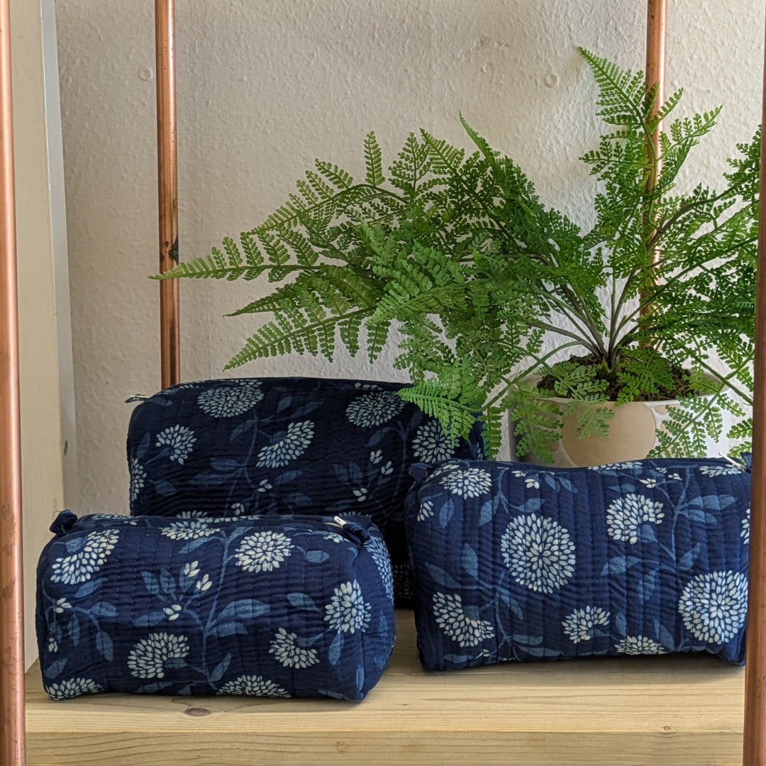 Blue Cornflower Make-Up Bag