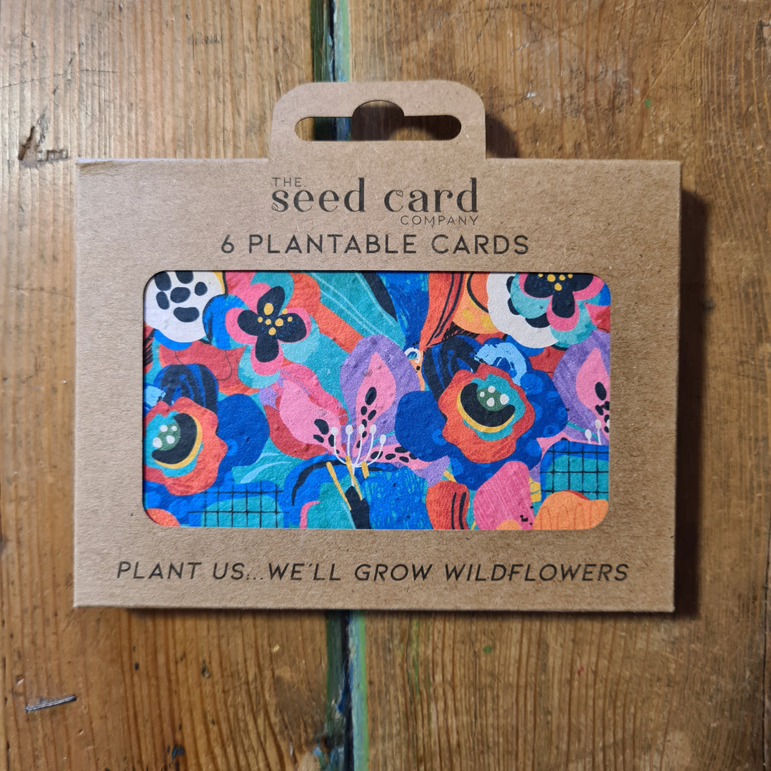 Abstract Flowers Cards