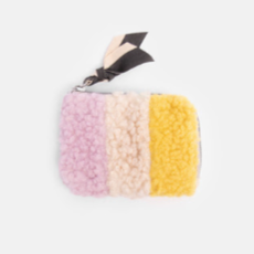 Stripe Borg Corner Purse