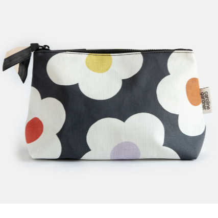 Multi Flower Canvas Beauty Bag