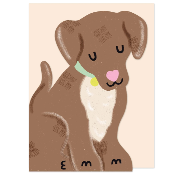 Chocolate Brown Puppy Card