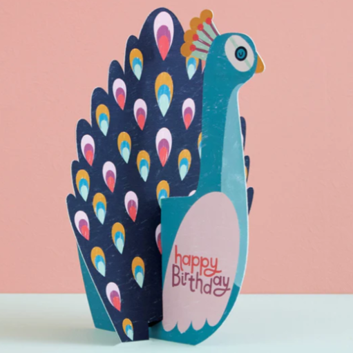3D Peacock Card