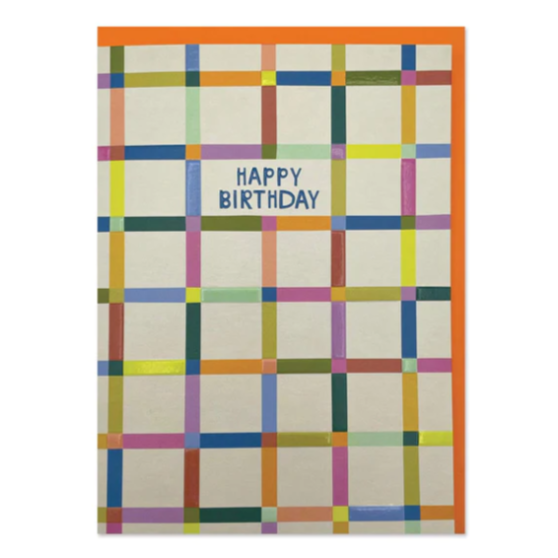 Happy Birthday Rainbow Checks