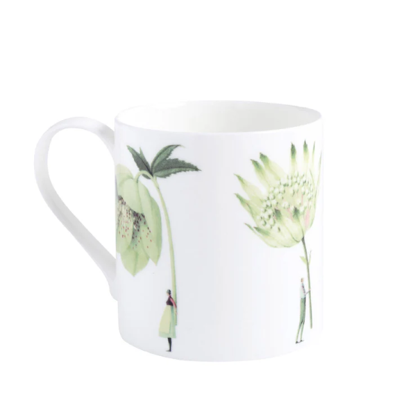 Green Flowers Mug