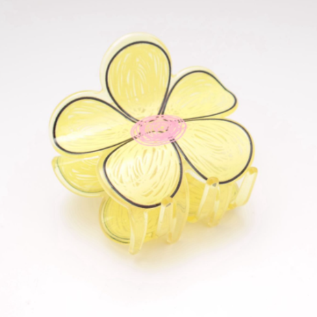 Scribble Flower Claw Clip