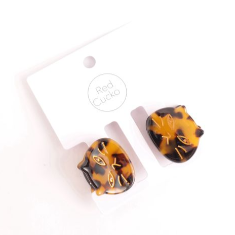 Cat Face Mini Claw Clips