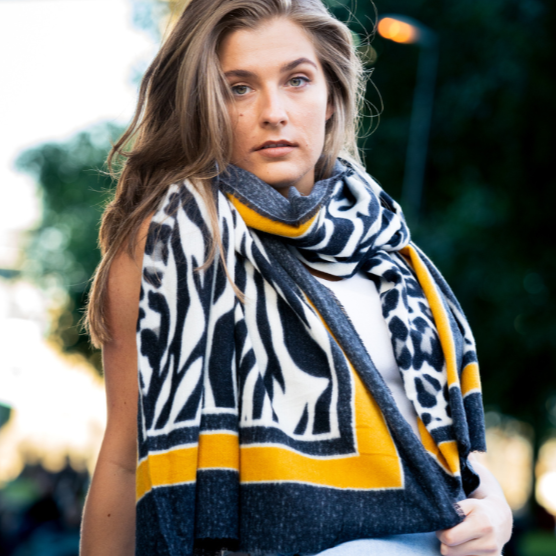Animal Border Scarf