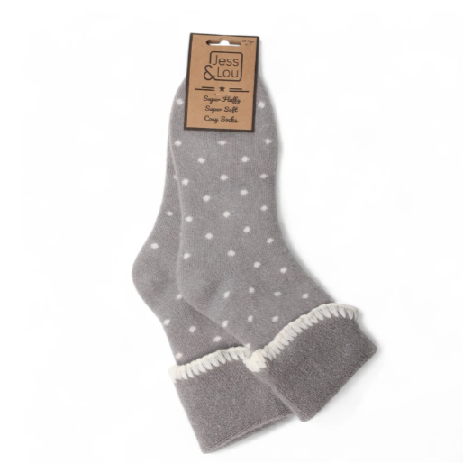 Cosy Dotty Cuff Socks