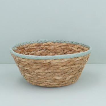Blue Trim Woven Bowl
