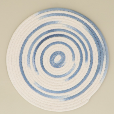 Blue/White Rope Round Placemat