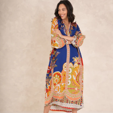 Cobalt Carnival Raglan Dress