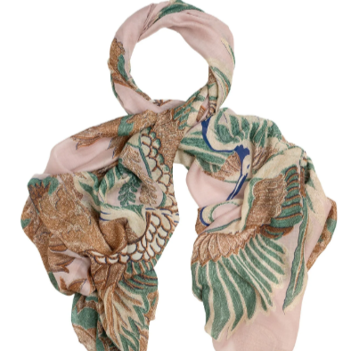 Crane Plaster Pink Scarf