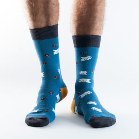 Blue Spooky Socks