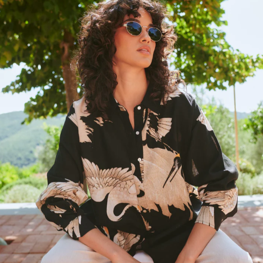 Storks Black Oversize Shirt