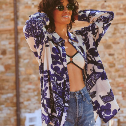 Blue Giant Willow Oversized Shirt