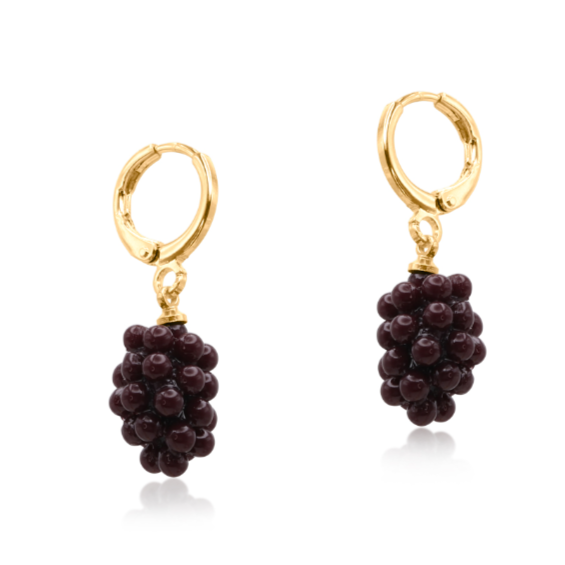 Grape Cornucopia Petite Hoops