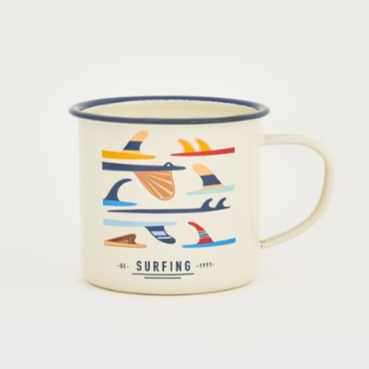 Surfboard Enamel Mug