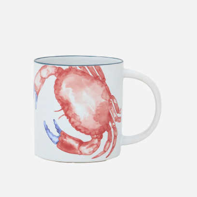 Nautical White Stoneware Mug
