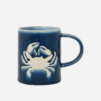 Nautical Navy Stoneware Mug
