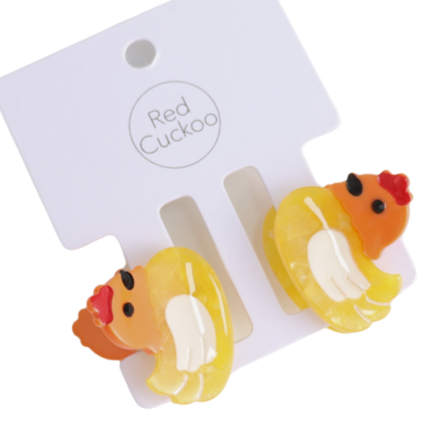 Yellow Chicken Mini Claw Clips