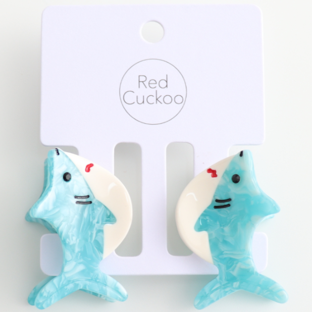 Blue Shark Mini Claw Clips