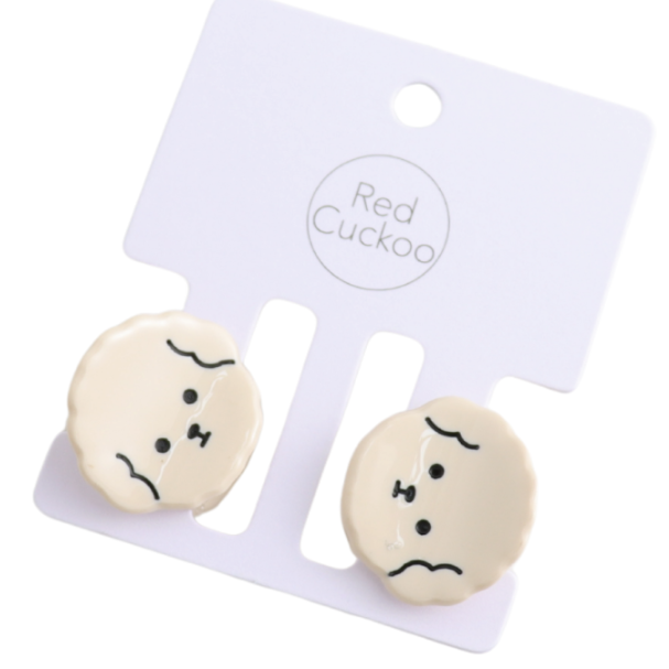 Cream Dog Mini Claw Clip