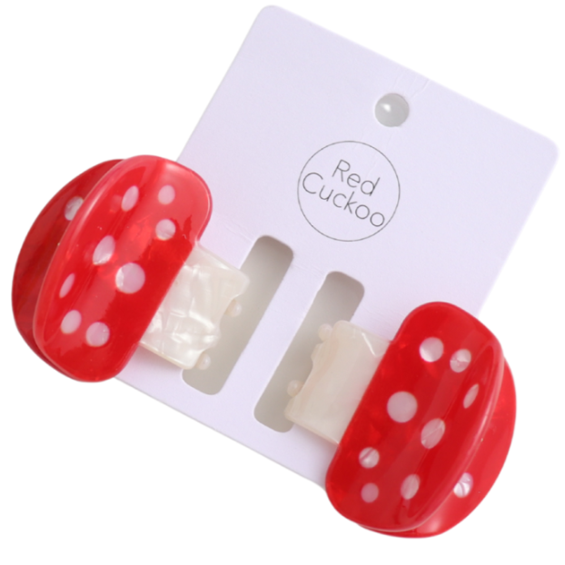 Red Mushroom Mini Claw Clips