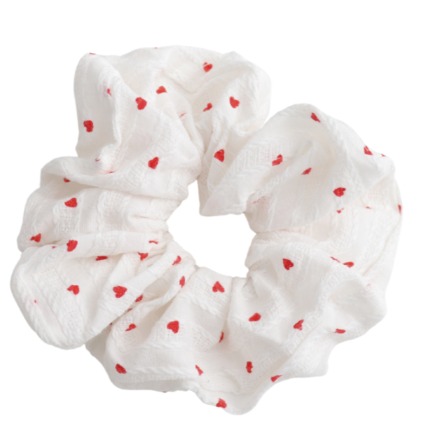 Red Hearts Scrunchie