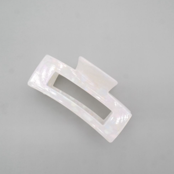 Crystal Cream Claw Clip