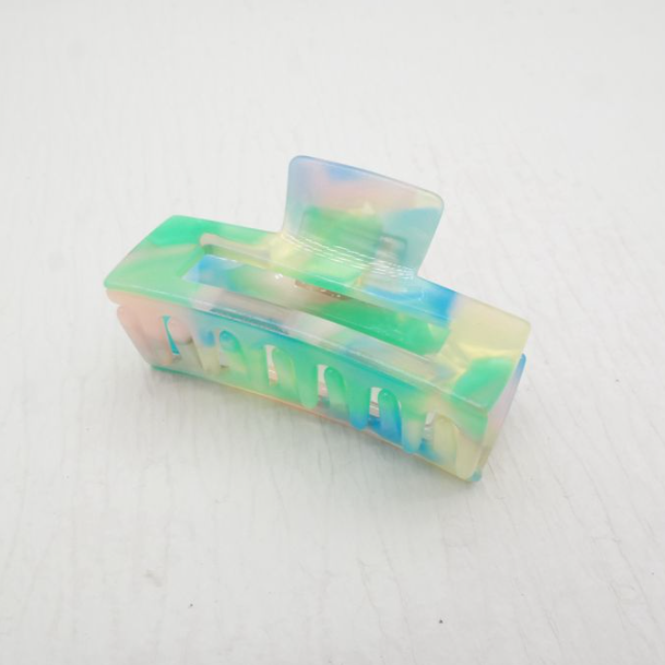 Mint Blue Rectangle Claw Clip