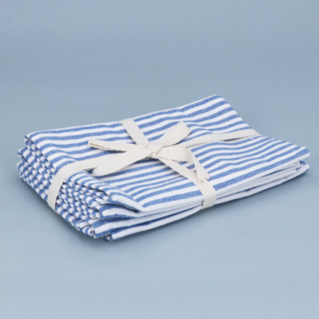 Pack of 4 Blue Stripe Napkins