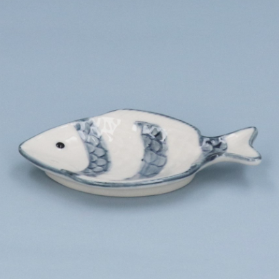 Grey Stripe Fish Trinket Dish