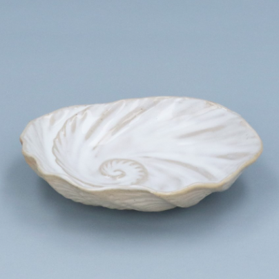 White Spiral Shell Trinket Dish