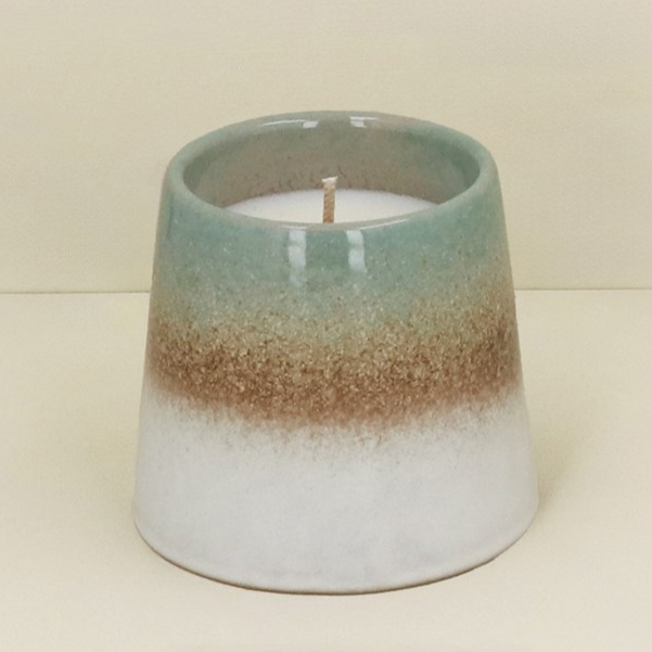 Green Reactive Glaze Candle
