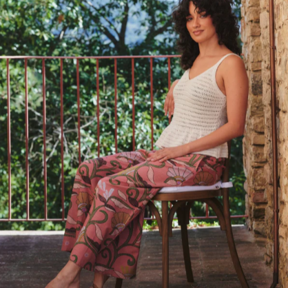 Dusk Giant Kantha Palazzo Pants