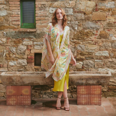 Lime Giant Kantha Throwover
