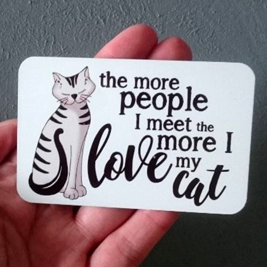 More i Love My Cat Magnet