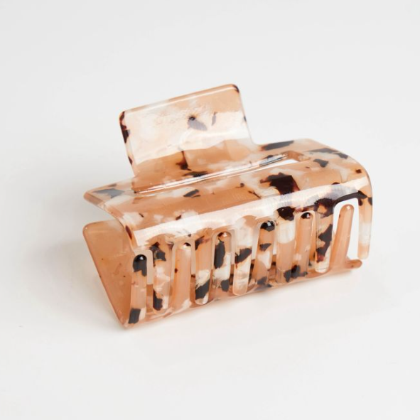 Beige Rectangle Claw Clip
