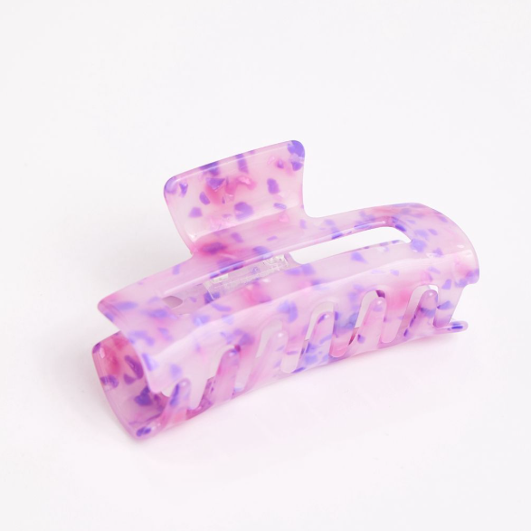 Purple Rectangle Claw Clip