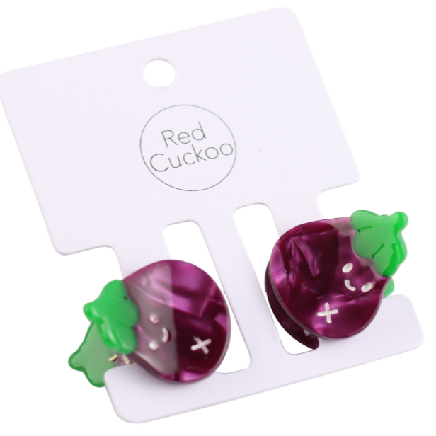 Aubergine Mini Claw Clips