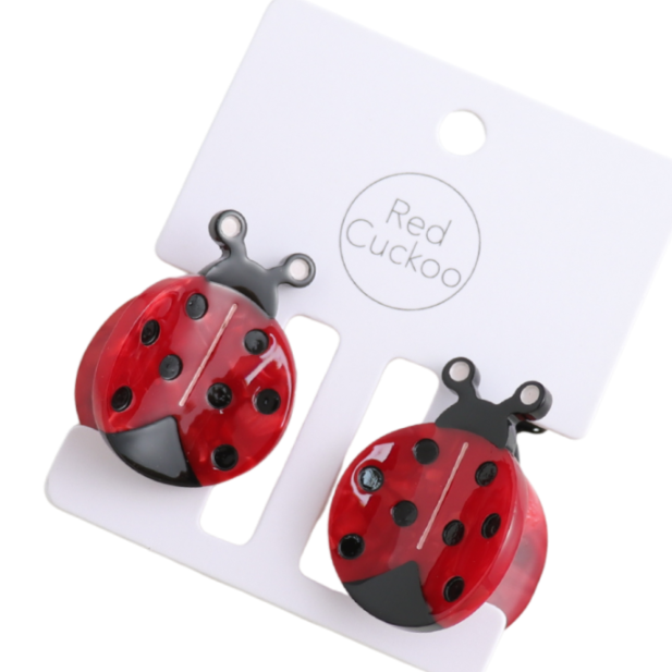 Ladybug Mini Claw Clips