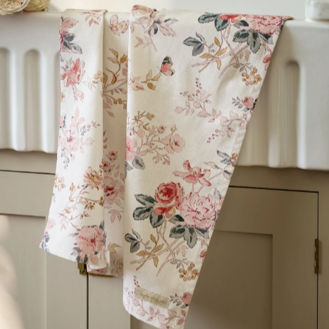 Vintage Rose Tea Towel