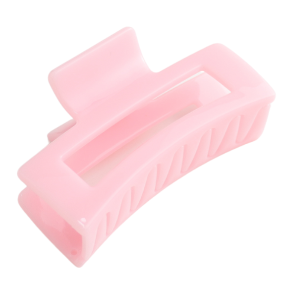 Pink Rectangle Claw Clip