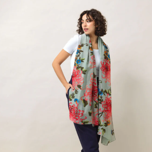 Chrysanthemum Scarf