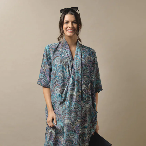 Crepe Rachel Dress Marbled