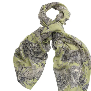 Etched Floral Scarf