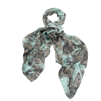 Etched Floral Scarf