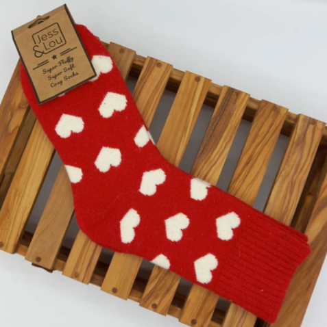 Happy Hearts Ribbed Socks