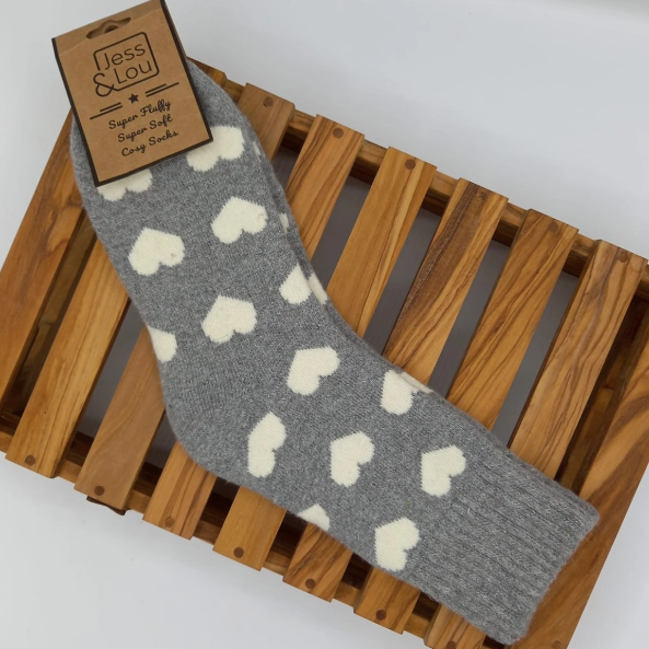 Happy Hearts Ribbed Socks